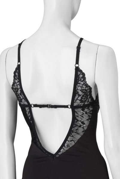 画像20: Bellastia chemise & thong |スリップドレス＆タンガ2点セット・ブラック | obsessive 高級Sexyランジェリー (20)