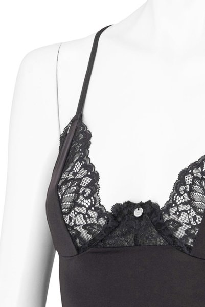 画像23: Bellastia chemise & thong |スリップドレス＆タンガ2点セット・ブラック | obsessive 高級Sexyランジェリー (23)