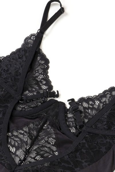 画像14: Bellastia crotchless teddy | テディ・クロッチレス・ブラック  | Obsessive 高級Sexyランジェリー (14)