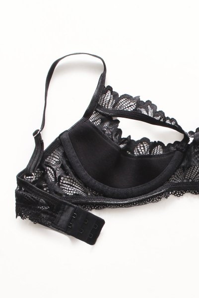 画像14: Serafia 2-pcs cupless set |カップレスブラ&クロッチレスソング2点セット・ブラック | obsessive 高級Sexyランジェリー (14)