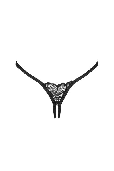 画像2: Serafia crotchless thong |クロッチレスタンガ(オープンクロッチ・Gストリング・レース・ブラック) | obsessive 高級Sexyランジェリー (2)