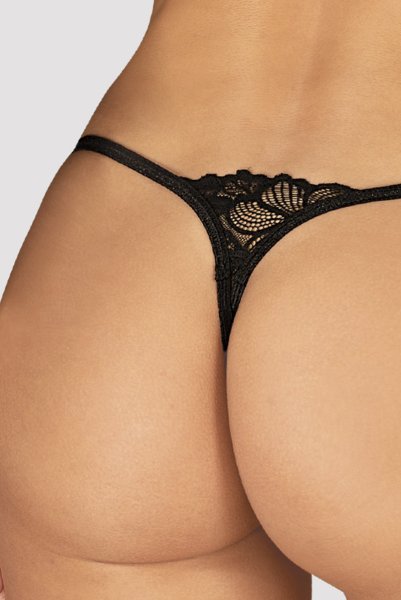 画像8: Serafia crotchless thong |クロッチレスタンガ(オープンクロッチ・Gストリング・レース・ブラック) | obsessive 高級Sexyランジェリー (8)