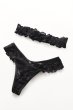画像11: Serafia babydoll|ベビードール＆タンガ&レースベルト 3点セット・ブラック| obsessive 高級Sexyランジェリー (11)