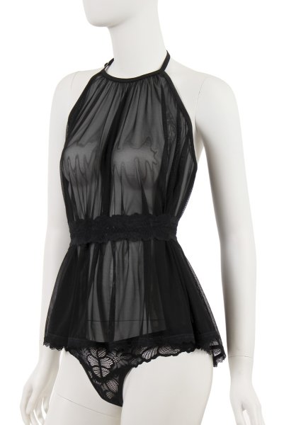 画像16: Serafia babydoll|ベビードール&タンガ&レースベルト 3点セット・ブラック| obsessive 高級Sexyランジェリー (16)