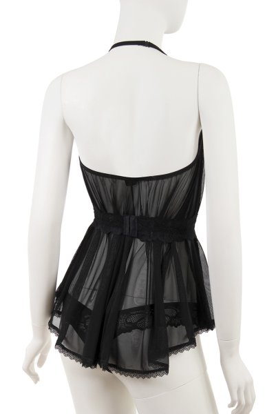 画像17: Serafia babydoll|ベビードール&タンガ&レースベルト 3点セット・ブラック| obsessive 高級Sexyランジェリー (17)