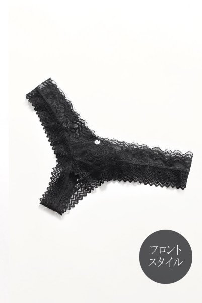 画像9: Medilla crotchless thong |クロッチレスタンガ(オープンクロッチ・レース・ブラック) | Obsessive 高級Sexyランジェリー (9)