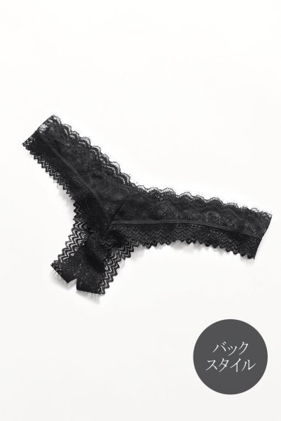 画像10: Medilla crotchless thong |クロッチレスタンガ(オープンクロッチ・レース・ブラック) | Obsessive 高級Sexyランジェリー (10)