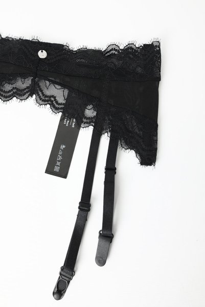 画像11: Medilla garter belt | ガーターベルト（シースルー・レース・ブラック)  | Obsessive 高級Sexyランジェリー (11)