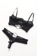 画像11: Roxelia 2 pcs crotchless set | トップレスブラ&クロッチレスタンガ 2点セット（オープンバスト・オープンクロッチ・ワイヤー入り・シースルー・ブラック）| Obsessive 高級Sexyランジェリー輸入下着・ランジェリー   (11)