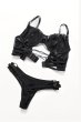 画像12: Roxelia 2 pcs set | ワイヤー入りブラ&タンガ 2点セット（シースルー・ブラック）| Obsessive 高級Sexyランジェリー輸入下着・ランジェリー   (12)