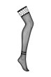 画像1: S826 stockings |ガーターストッキング （肌側シリコンなし・網タイツ・ブラック）| Obsessive 高級Sexyランジェリー※メール便対象※輸入下着・ランジェリー   (1)