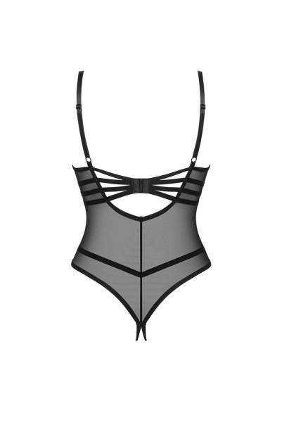 画像2: Roxelia teddy | トップレス&クロッチレステディ(オープンバスト・オープンクロッチ・ワイヤー入り・ブラック)  | Obsessive 高級Sexyランジェリー (2)