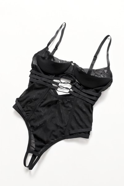 画像11: Roxelia teddy | トップレス&クロッチレステディ(オープンバスト・オープンクロッチ・ワイヤー入り・ブラック)  | Obsessive 高級Sexyランジェリー (11)