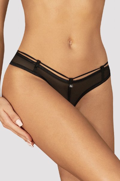 画像3: Roxelia crotchless thong | クロッチレスタンガ(オープンクロッチ・シースルー・ブラック)| Obsessive 高級Sexyランジェリー (3)