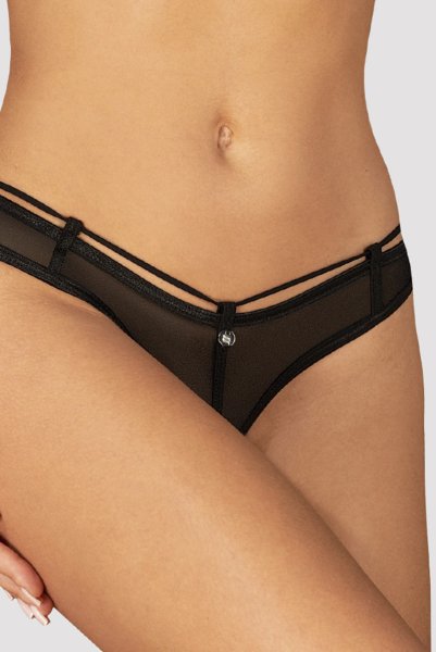 画像7: Roxelia crotchless thong | クロッチレスタンガ(オープンクロッチ・シースルー・ブラック)| Obsessive 高級Sexyランジェリー (7)