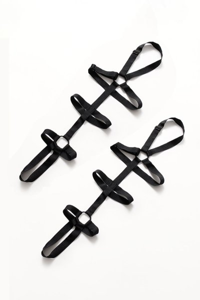 画像8: Armares leg harness | レッグハーネス（ブラック・ボンデージ・ストラップ ）  | Obsessive 高級Sexyランジェリー (8)