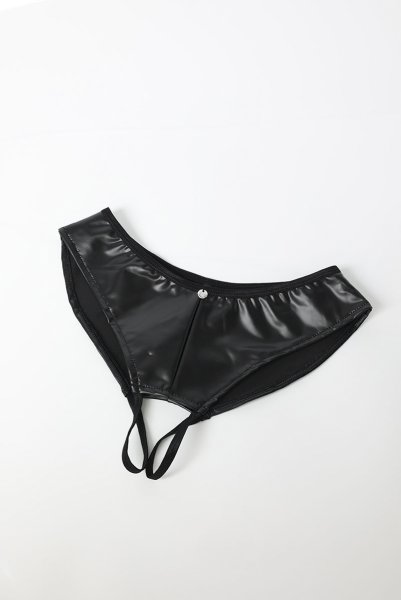 画像22: Viranes corset | ガーターベルト付きコルセット&クロッチレスショーツ2点セット(カップワイヤーなし・ボンテージ・ホルターネックストラップ・ブラック)   | 高級Sexyランジェリー Obsessive (22)