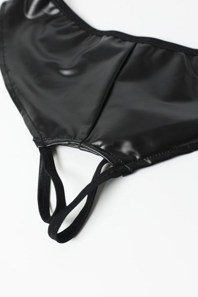 画像25: Viranes corset | ガーターベルト付きコルセット&クロッチレスショーツ2点セット(カップワイヤーなし・ボンテージ・ホルターネックストラップ・ブラック)   | 高級Sexyランジェリー Obsessive (25)