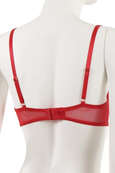 画像25: Ingridia 3 pcs set|ワイヤー入りブラ＆ガーターベルト＆タンガ3点セット・レッド | obsessive 高級Sexyランジェリー (25)