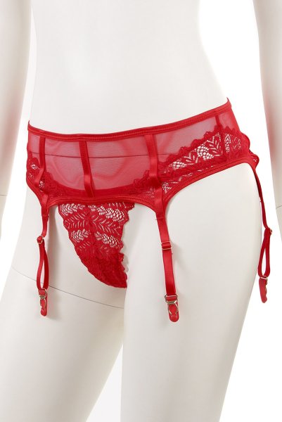 画像26: Ingridia 3 pcs set|ワイヤー入りブラ＆ガーターベルト＆タンガ3点セット・レッド | obsessive 高級Sexyランジェリー (26)