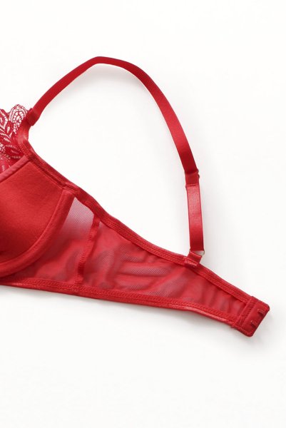 画像15: Ingridia 3 pcs set|ワイヤー入りブラ＆ガーターベルト＆タンガ3点セット・レッド | obsessive 高級Sexyランジェリー (15)