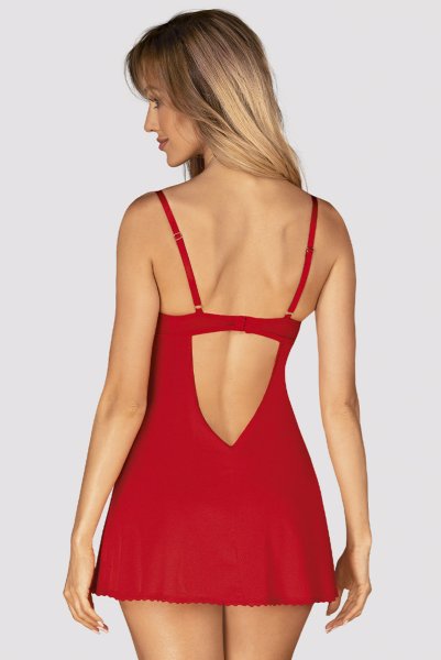 画像4: Ingridia chemise & thong |スリップドレス＆タンガ2点セット・レッド | obsessive 高級Sexyランジェリー (4)