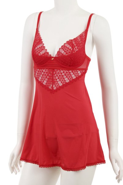 画像11: Ingridia chemise & thong |スリップドレス＆タンガ2点セット・レッド | obsessive 高級Sexyランジェリー (11)