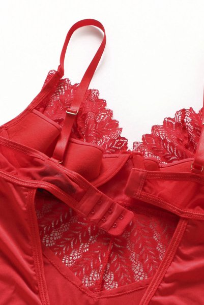 画像21: Ingridia chemise & thong |スリップドレス＆タンガ2点セット・レッド | obsessive 高級Sexyランジェリー (21)