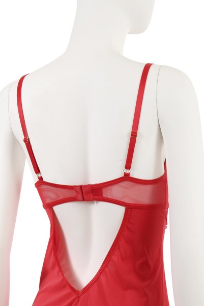 画像15: Ingridia chemise & thong |スリップドレス＆タンガ2点セット・レッド | obsessive 高級Sexyランジェリー (15)