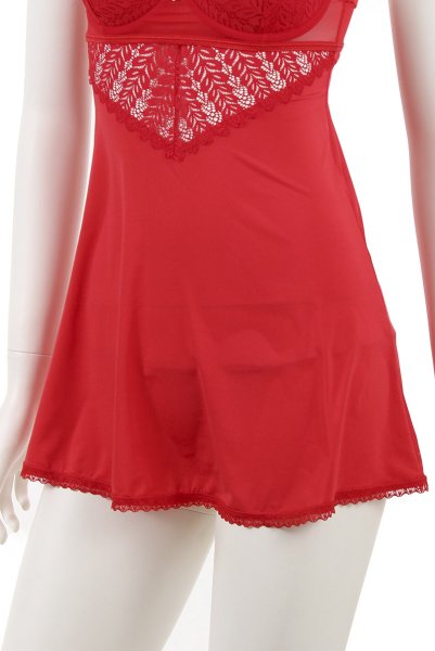 画像14: Ingridia chemise & thong |スリップドレス＆タンガ2点セット・レッド | obsessive 高級Sexyランジェリー (14)