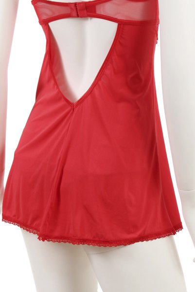 画像16: Ingridia chemise & thong |スリップドレス＆タンガ2点セット・レッド | obsessive 高級Sexyランジェリー (16)