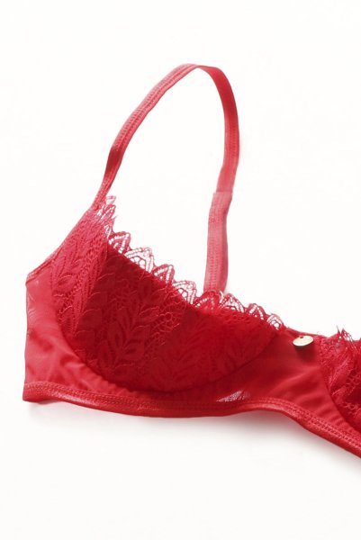 画像13: Ingridia 2 pcs crotchless set | ワイヤー入りブラ&クロッチレスソング２点セット・レッド| obsessive 高級Sexyランジェリー (13)