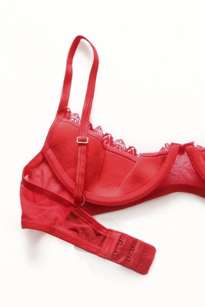 画像14: Ingridia 2 pcs crotchless set | ワイヤー入りブラ&クロッチレスソング２点セット・レッド| obsessive 高級Sexyランジェリー (14)