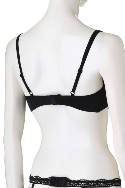 画像14: Heartina 3pcs black | 一枚レースブラ&ガーターベルト&Tバック3点セット・ノンパテッドブラ・黒   | 高級Sexyランジェリー Obsessive (14)