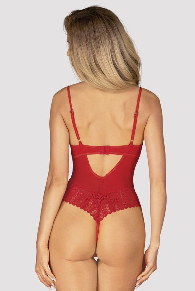 画像4: Ingridia crotchless teddy | テディ・クロッチレス・レッド  | Obsessive 高級Sexyランジェリー (4)