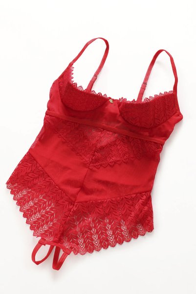 画像11: Ingridia crotchless teddy | テディ・クロッチレス・レッド  | Obsessive 高級Sexyランジェリー (11)