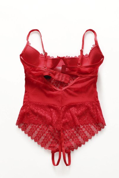 画像12: Ingridia crotchless teddy | テディ・クロッチレス・レッド  | Obsessive 高級Sexyランジェリー (12)