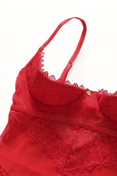 画像13: Ingridia crotchless teddy | テディ・クロッチレス・レッド  | Obsessive 高級Sexyランジェリー (13)