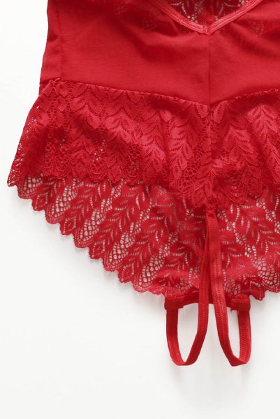 画像16: Ingridia crotchless teddy | テディ・クロッチレス・レッド  | Obsessive 高級Sexyランジェリー (16)