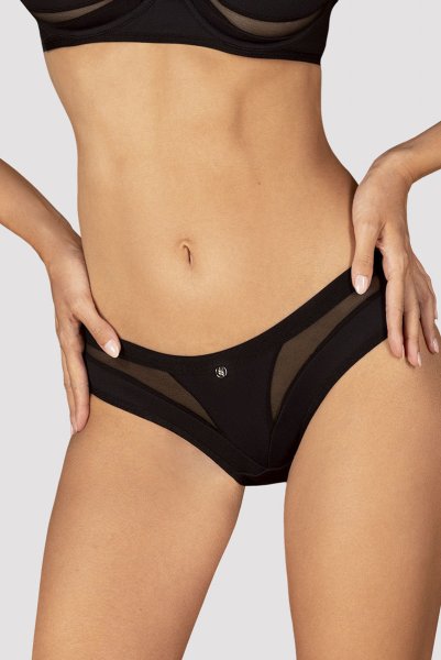 画像9: Chic Amoria 2-pcs set | ブラ&ショーツ 2点セット（ワイヤーあり・シースルー・ブラック）| Obsessive 高級Sexyランジェリー (9)