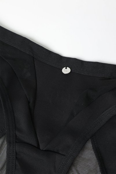 画像19: Chic Amoria 2-pcs set | ブラ&ショーツ 2点セット（ワイヤーあり・シースルー・ブラック）| Obsessive 高級Sexyランジェリー (19)