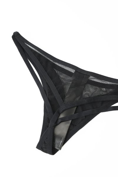 画像24: Nesari 2 pcs set | ブラ&タンガ 2点セット（ワイヤーなし・シースルー・ブラック）| Obsessive 高級Sexyランジェリー (24)