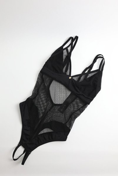 画像11: Nesari crl teddy | クロッチレステディ（ワイヤーなし・オープンクロッチ・シースルー・ブラック）  | Obsessive 高級Sexyランジェリー (11)