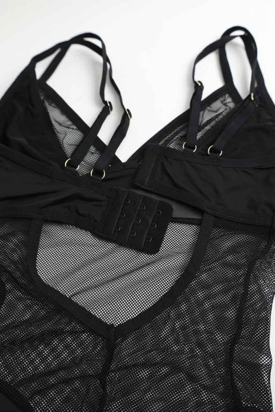 画像14: Nesari crl teddy | クロッチレステディ（ワイヤーなし・オープンクロッチ・シースルー・ブラック）  | Obsessive 高級Sexyランジェリー (14)