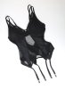 画像12: Nesari corset |  ガーターベルト付きコルセット＆タンガ2点セット（ワイヤーあり・シースルー・ダブルストラップ・ブラック）  | Obsessive 高級Sexyランジェリー   (12)