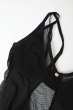 画像15: Nesari corset |  ガーターベルト付きコルセット＆タンガ2点セット（ワイヤーあり・シースルー・ダブルストラップ・ブラック）  | Obsessive 高級Sexyランジェリー   (15)