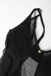 画像15: Nesari corset |  ガーターベルト付きコルセット＆タンガ2点セット（ワイヤーあり・シースルー・ダブルストラップ・ブラック）  | Obsessive 高級Sexyランジェリー (15)