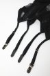 画像17: Nesari corset |  ガーターベルト付きコルセット＆タンガ2点セット（ワイヤーあり・シースルー・ダブルストラップ・ブラック）  | Obsessive 高級Sexyランジェリー (17)