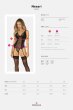 画像22: Nesari corset |  ガーターベルト付きコルセット＆タンガ2点セット（ワイヤーあり・シースルー・ダブルストラップ・ブラック）  | Obsessive 高級Sexyランジェリー   (22)