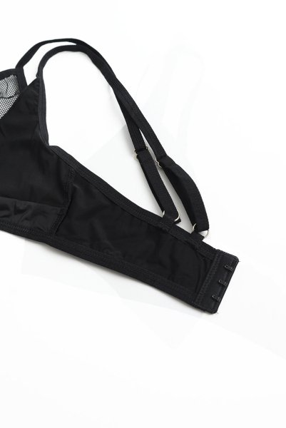 画像15: Nesari 2 pcs crl set | ブラ&クロッチレスタンガ 2点セット(ワイヤーなし・オープンクロッチ・シースルー・ブラック)| Obsessive 高級Sexyランジェリー (15)